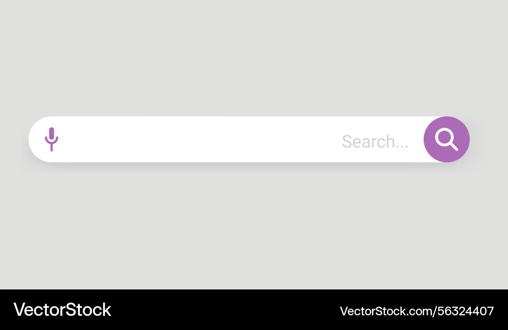 Browser search bar web page internet vector image