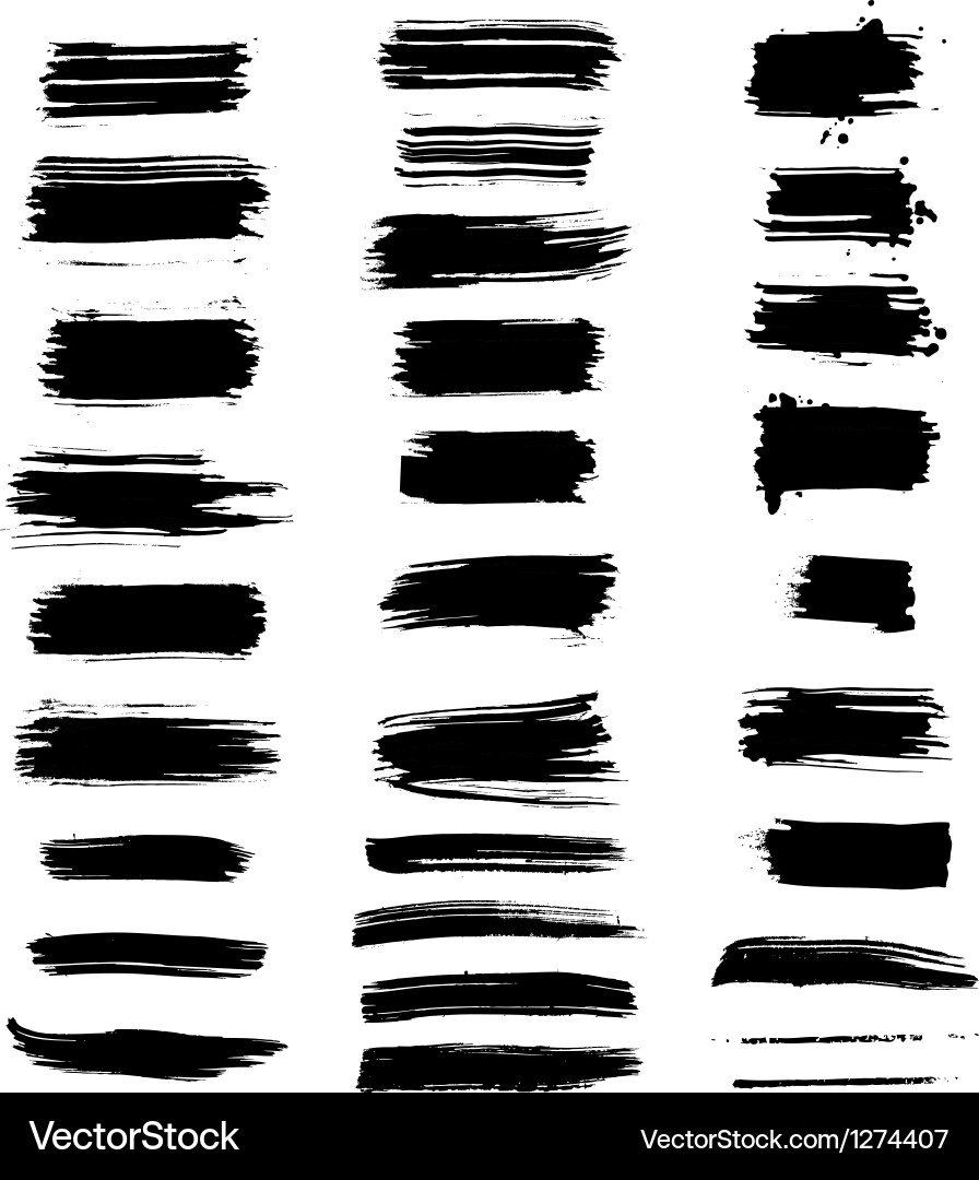 Brush strokes Royalty Free Vector Image - VectorStock