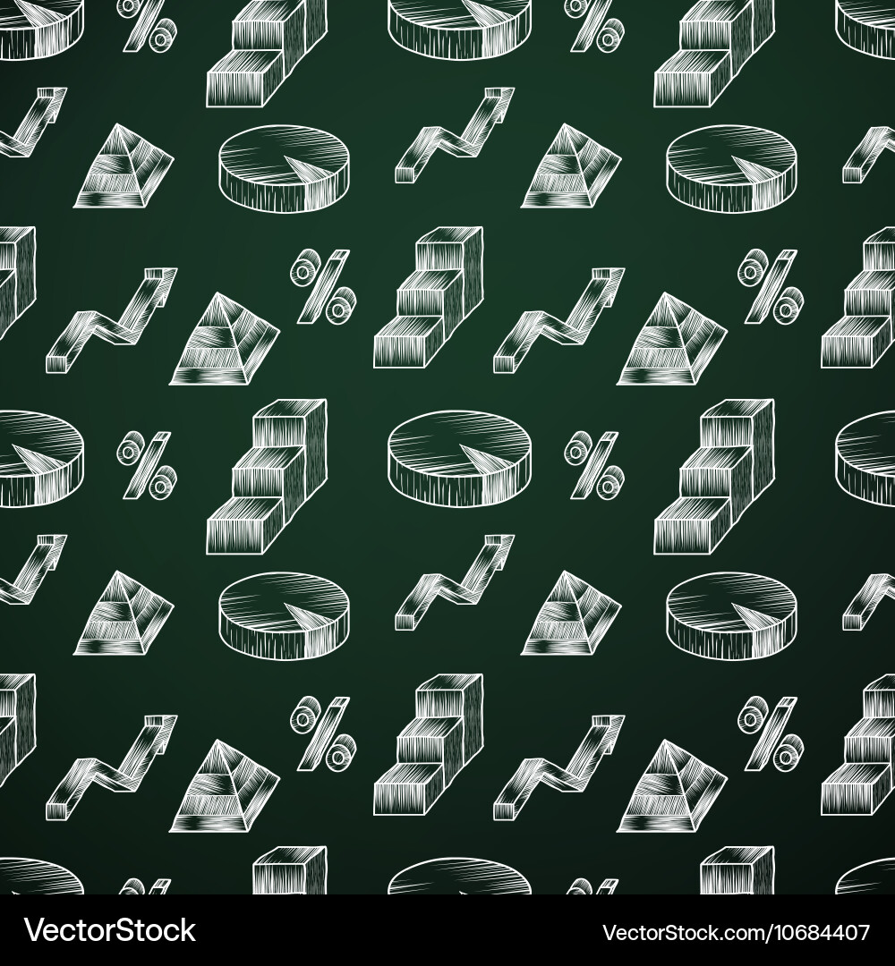 Chalkboard Graph Pattern vector image