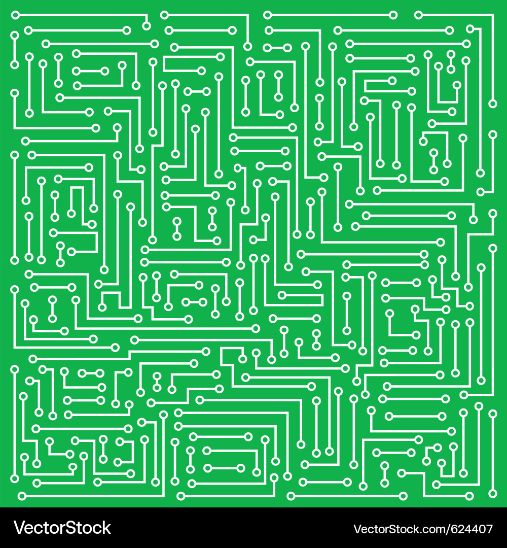Complex Circuit Board Pattern vector image