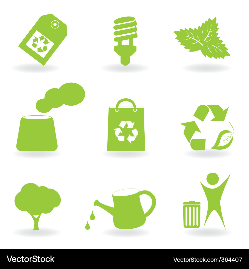 Eco icon set Vector Image