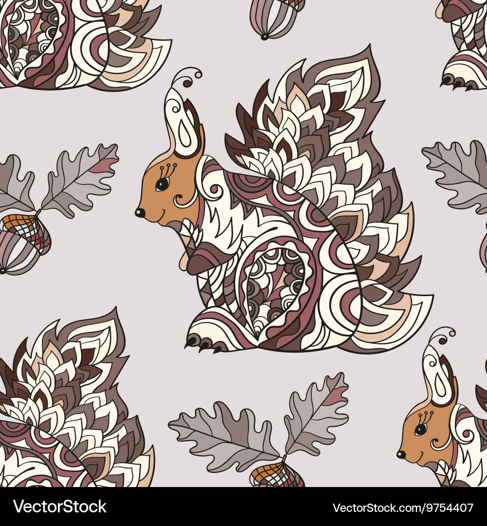 Entangle forest seamless pattern vector image