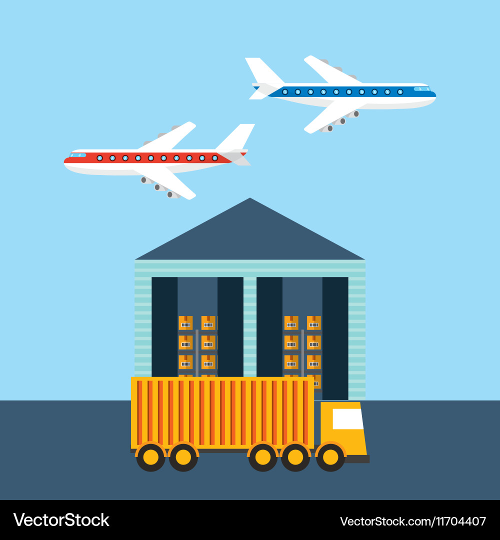 Export and import design Vector Image