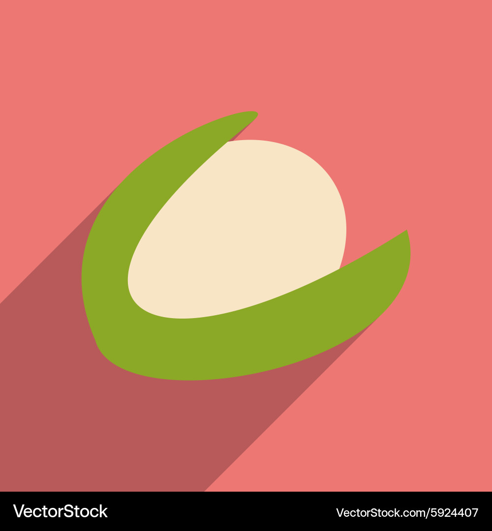 Flat with shadow icon and mobile application vector image