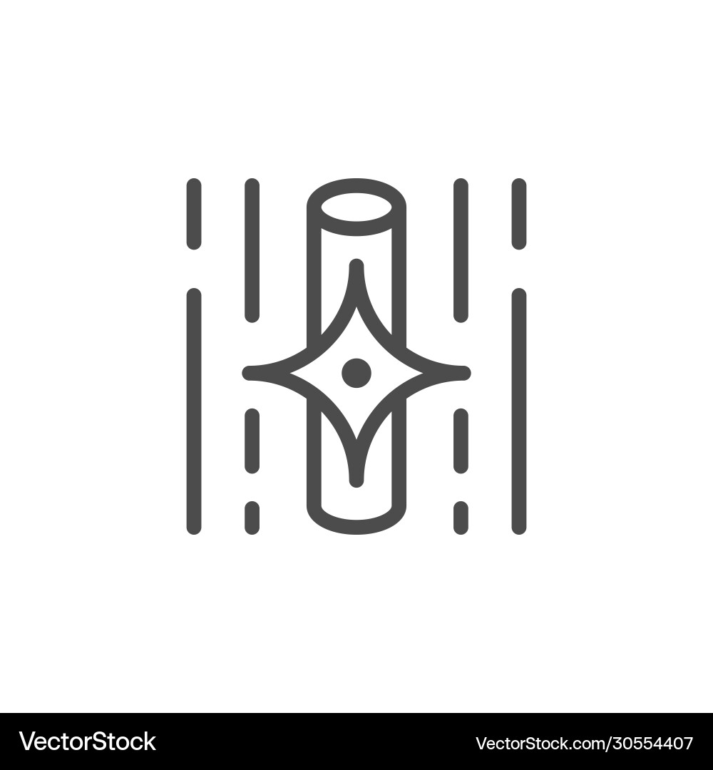 Optical fiber line outline icon Optical fiber line outline icon vector image