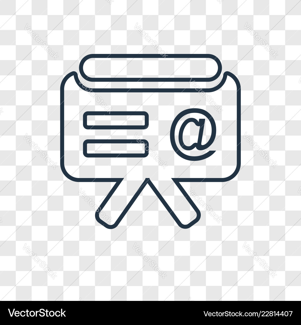 Presentation concept linear icon isolated Vector Image