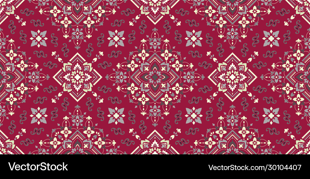 Rectangular seamless bandana print design Vector Image