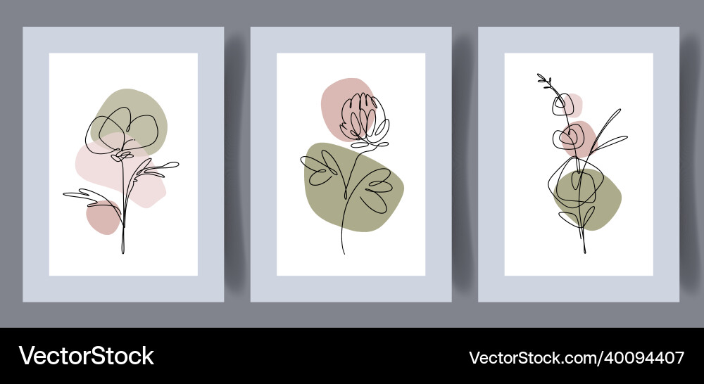 Scandinavian abstract print set Scandinavian abstract print set vector image