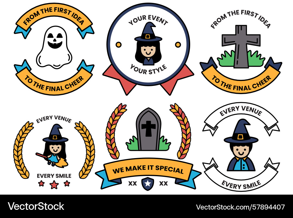 Set of in party and event concepts line Vector Image
