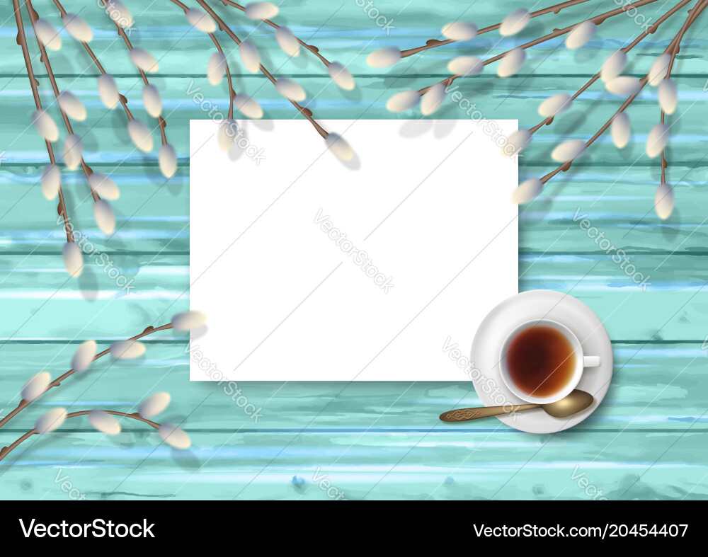 Spring top view background vector image