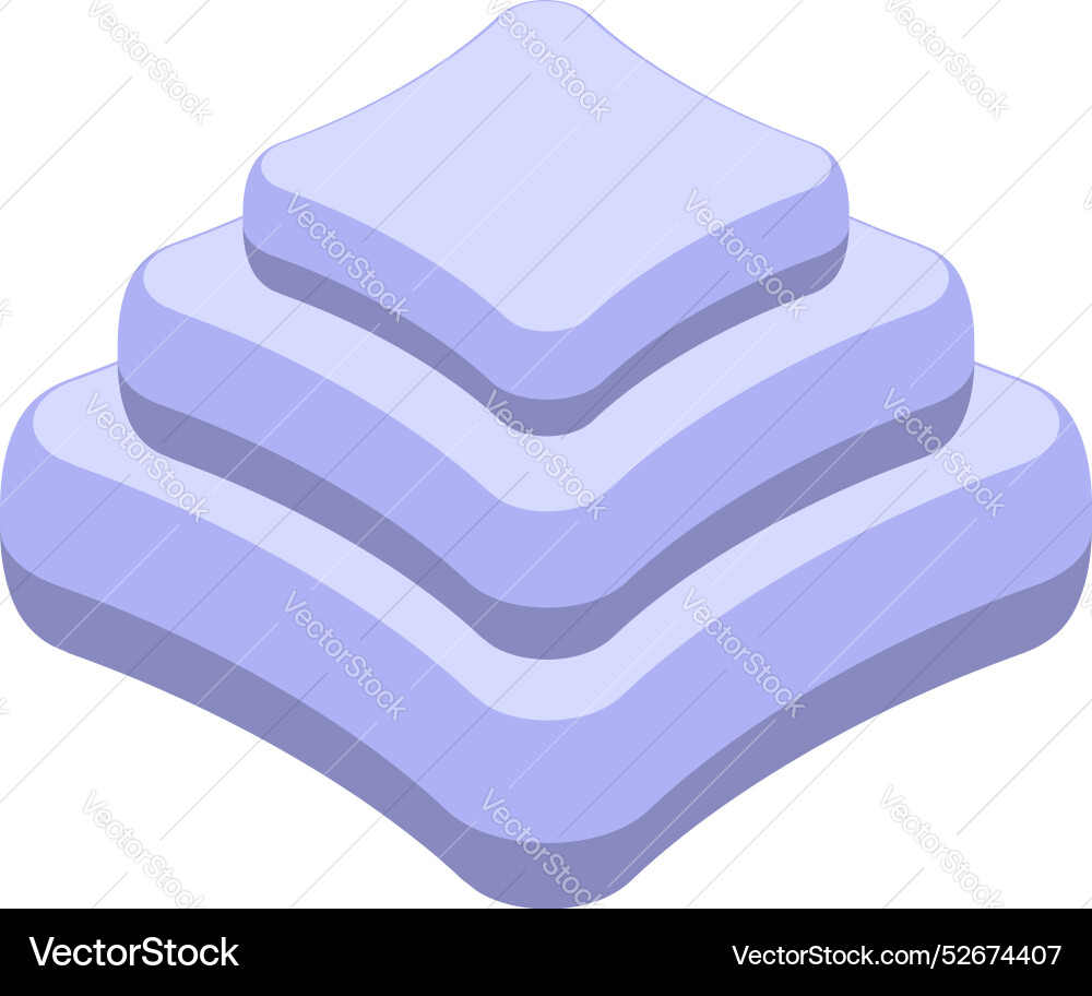 Three level square podium creating perspective Vector Image