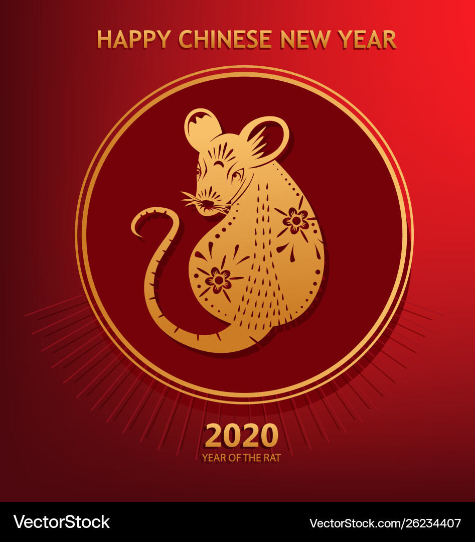 Year rat chinese new 2020 Year rat chinese new 2020 vector image