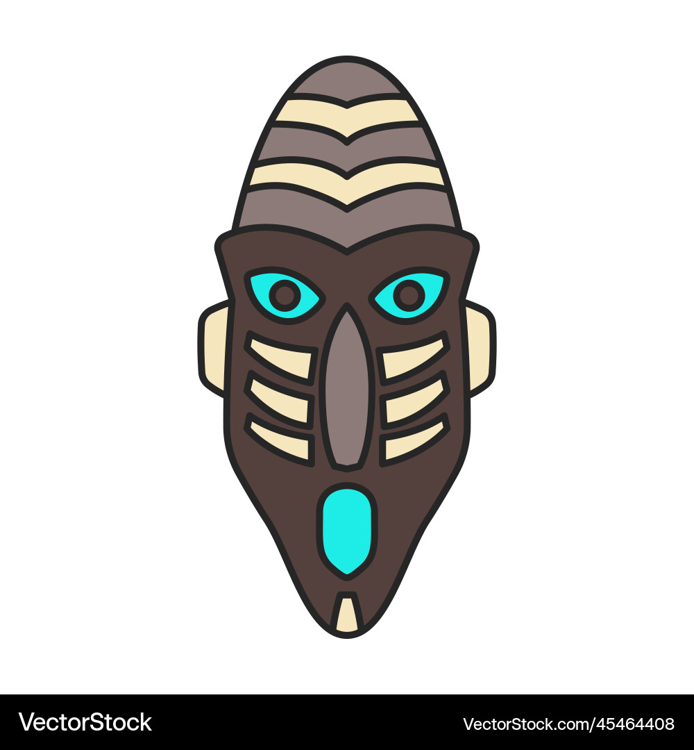 Afrikanische Maske iconcolor logo isoliert Afrikanische Maske iconcolor logo isoliert vektorbild