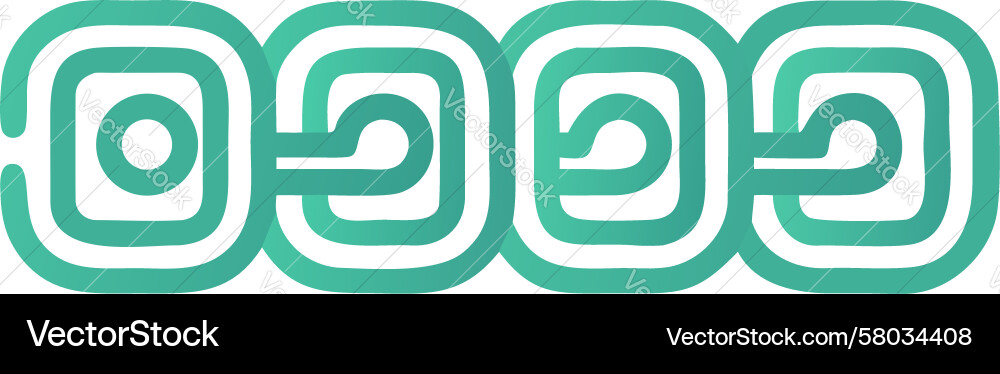 Connected Loop Sequence vector image