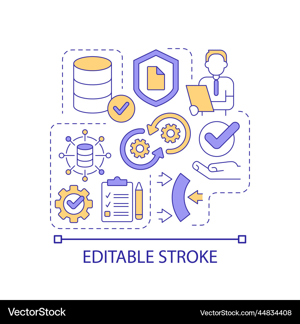 Database management concept icon Database management concept icon vector image