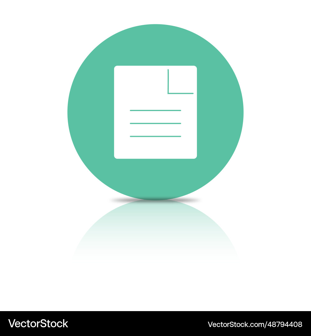 Document file shadow icon Document file shadow icon vector image