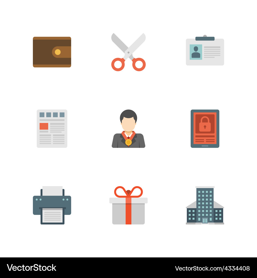 Flat design icons symbols for website vector image