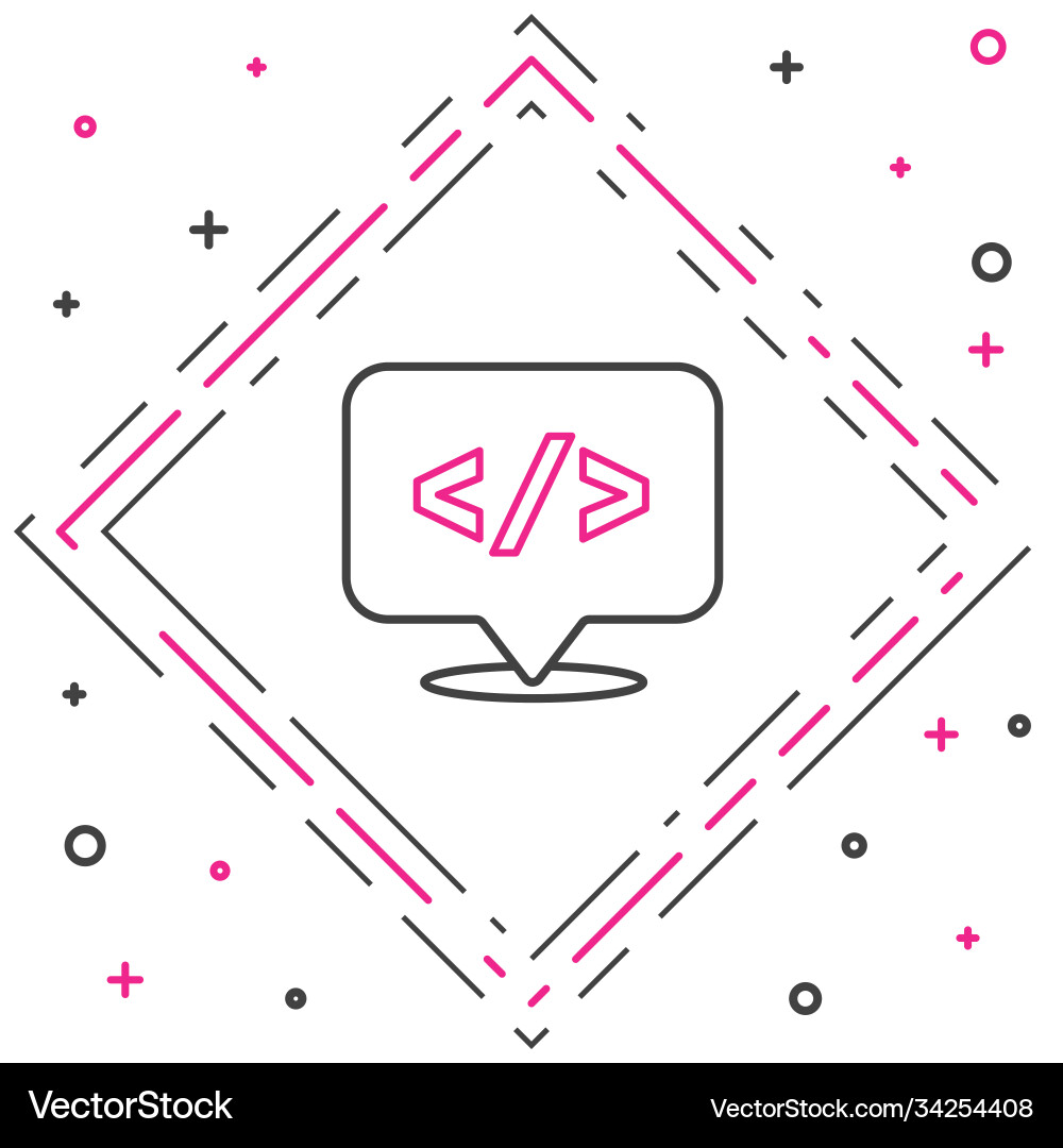 Line web design and front end development icon Line web design and front end development icon vector image