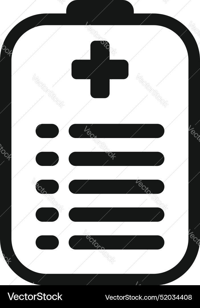 Medical report icon showing patient data Vector Image