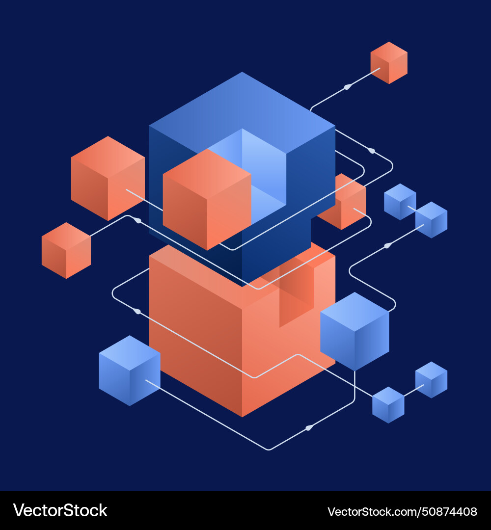 Modular Communication Network vector image