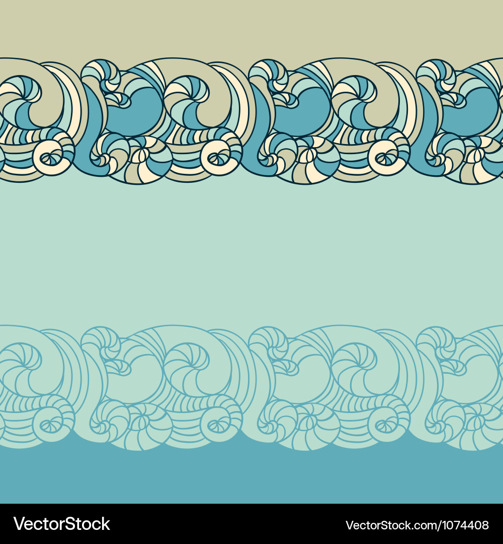 Ocean Wave Pattern Background Vector Image