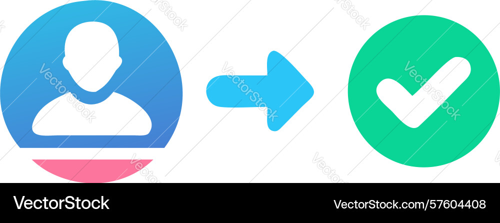 Profile update confirmation and user action vector image