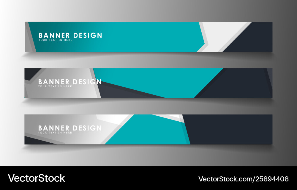 Set banner templates with abstract background Vector Image