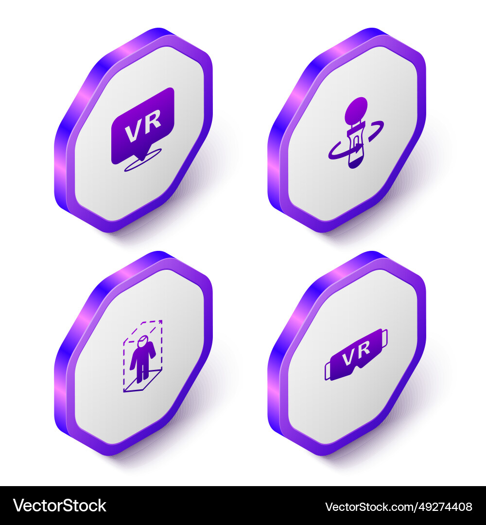 Set isometric virtual reality vr controller game Set isometric virtual reality vr controller game vector image
