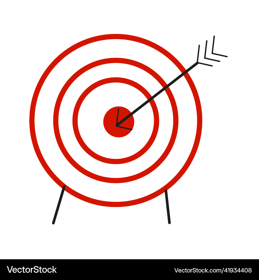 Target icon in the form of red circles Target icon in the form of red circles vector image