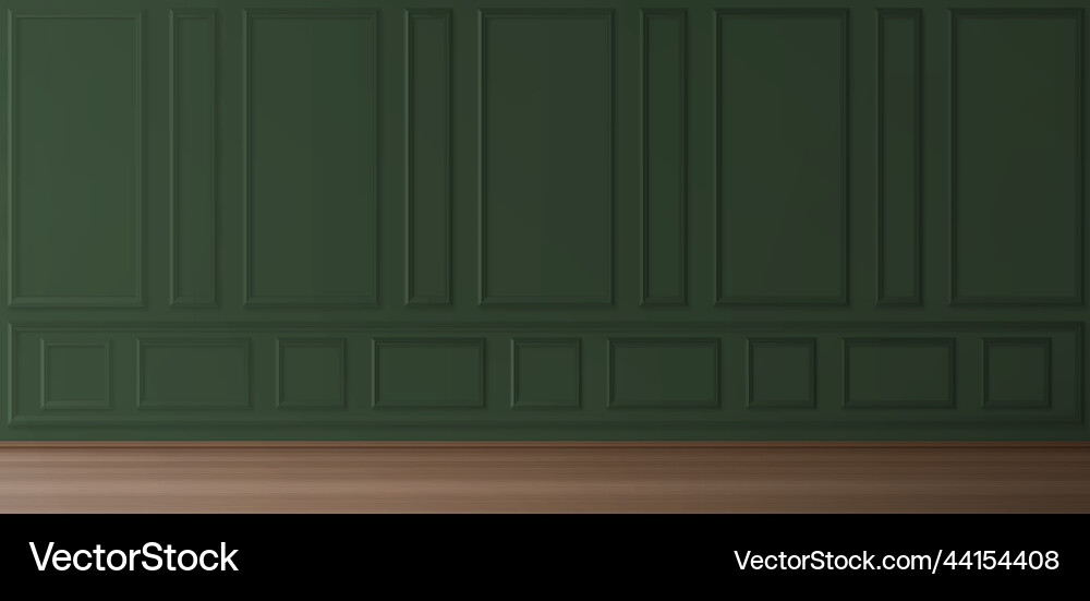 Wall in luxury victorian style empty room interior Wall in luxury victorian style empty room interior vector image