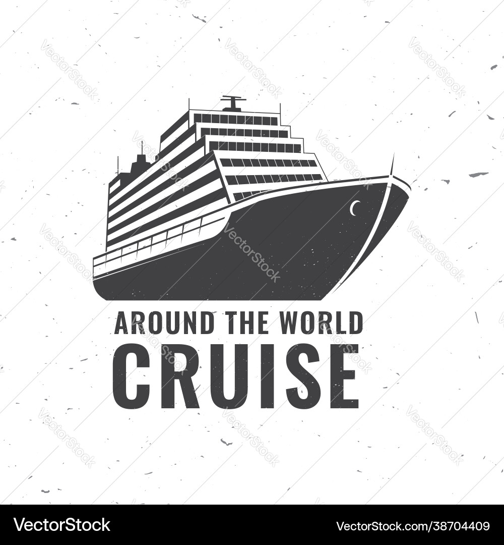 Around the World Cruise Logo – Royalty-Free Vector | VectorStock, image size:1000x1080