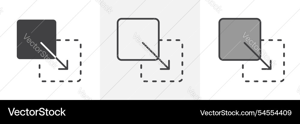 Drag and Drop Icon - UI Element vector image