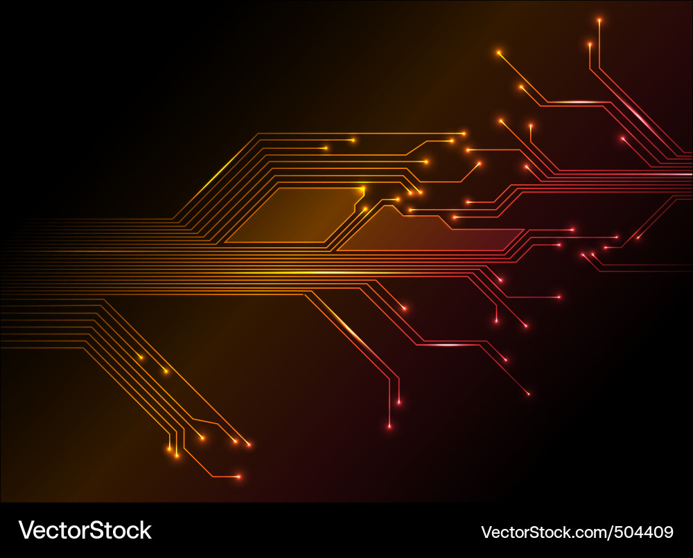 Electronic Circuit Network Background vector image