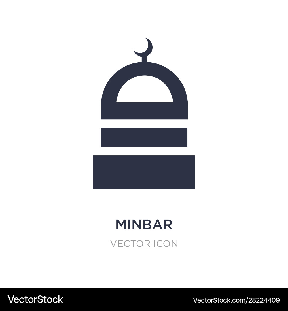 Minbar icon on white background simple element Minbar icon on white background simple element Vector Image