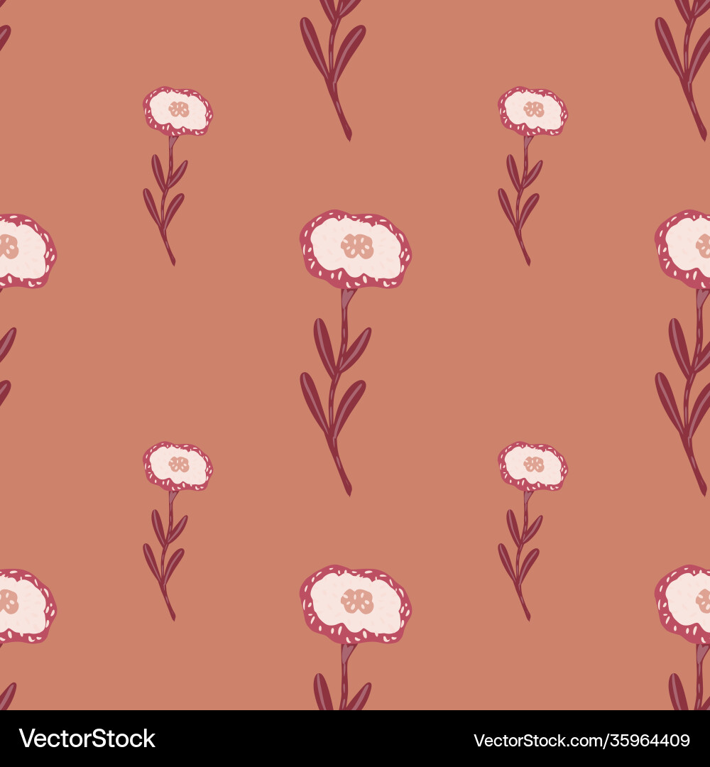 Minimalistic style seamless botanic pattern Minimalistic style seamless botanic pattern vector image