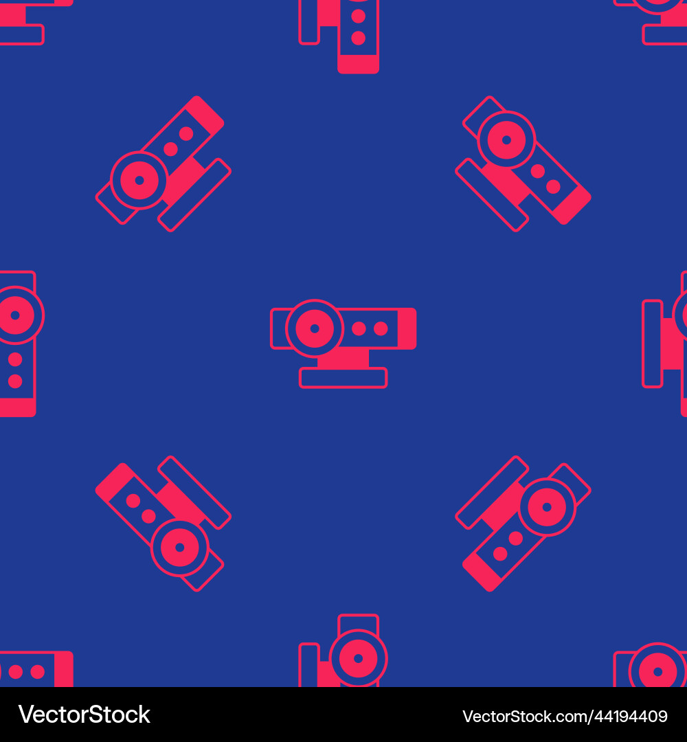 Red web camera icon isolated seamless pattern Red web camera icon isolated seamless pattern vector image