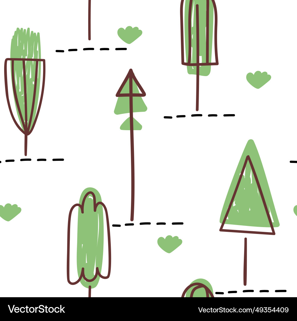 Seamless pattern with trees Seamless pattern with trees Vector Image