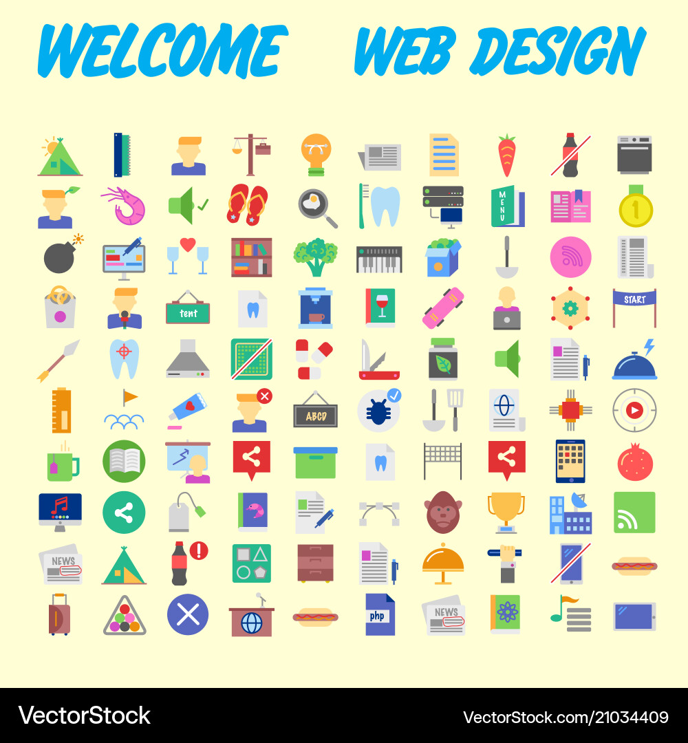 Set line icons in flat design with elements vector image