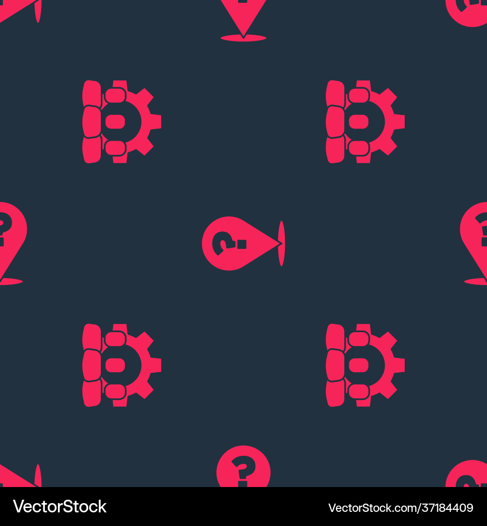 Set project team base and question mark vector image