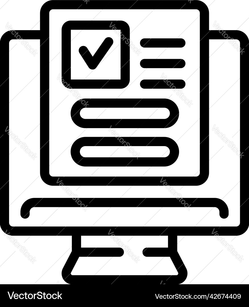 Submit login icon outline web page Vector Image