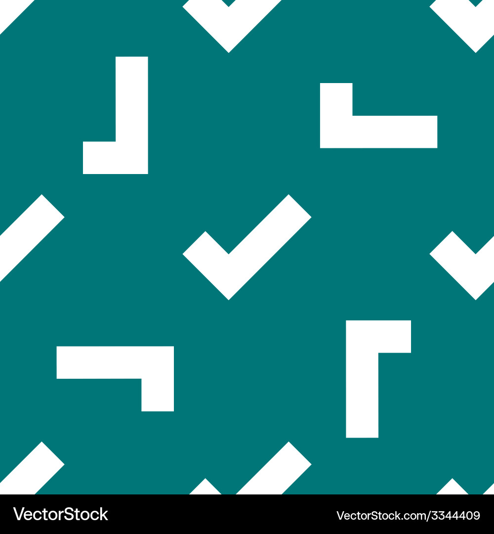 Tick web icon flat design seamless pattern vector image