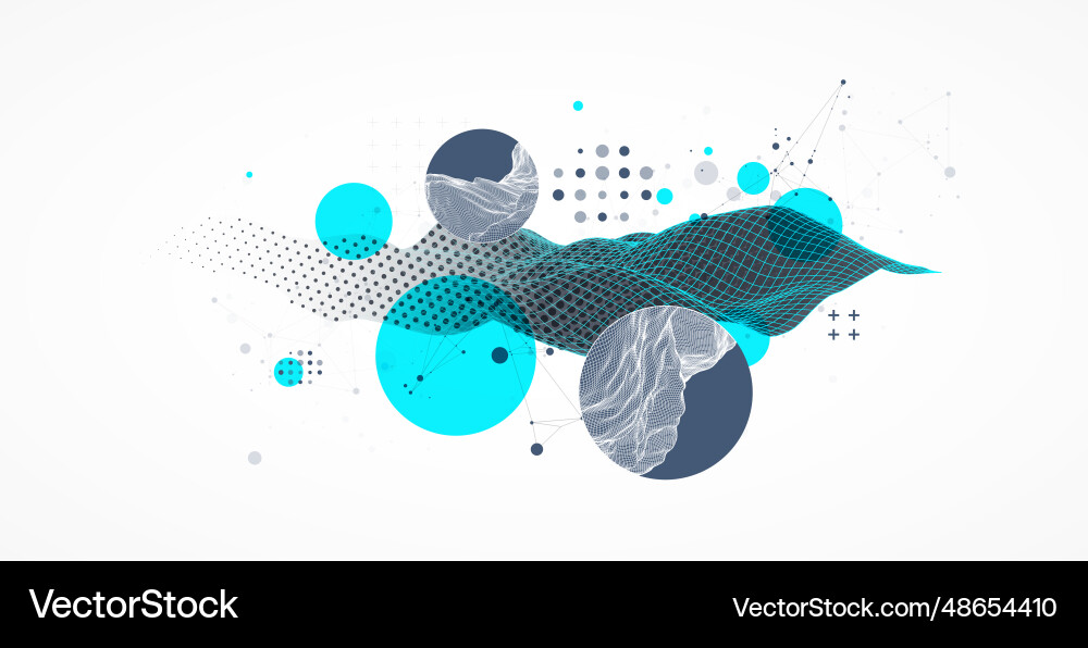 Abstract wave is made in a frame style hflftone Abstract wave is made in a frame style hflftone vector image
