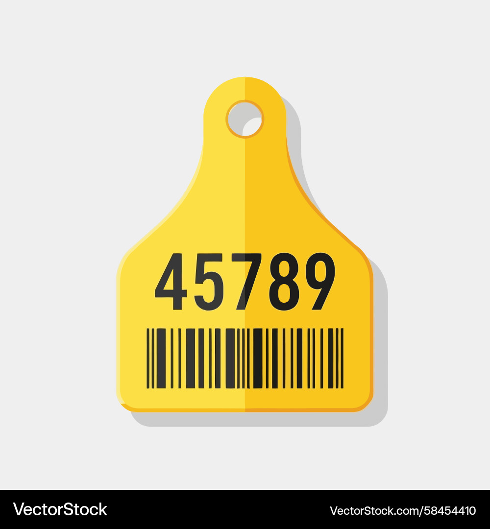 Barcode Tag with Numbers Vector Image