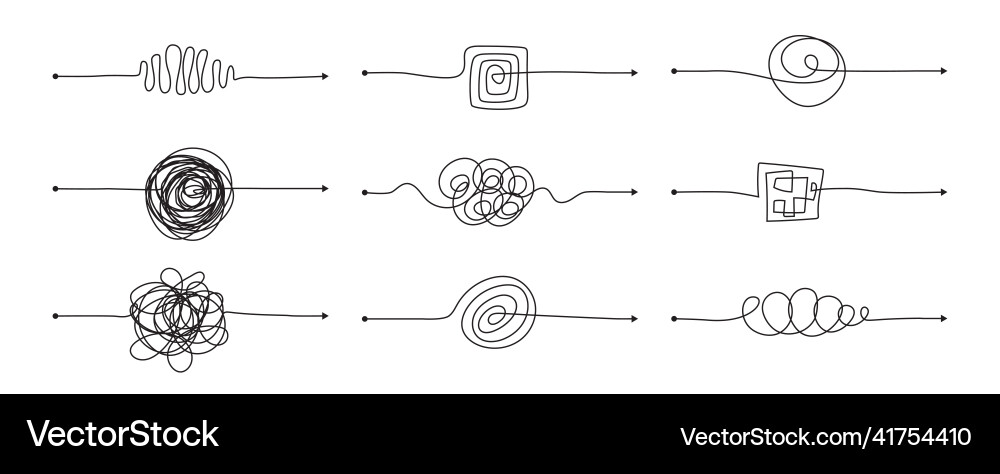 Confused complicated way chaos or problem concept Confused complicated way chaos or problem concept vector image