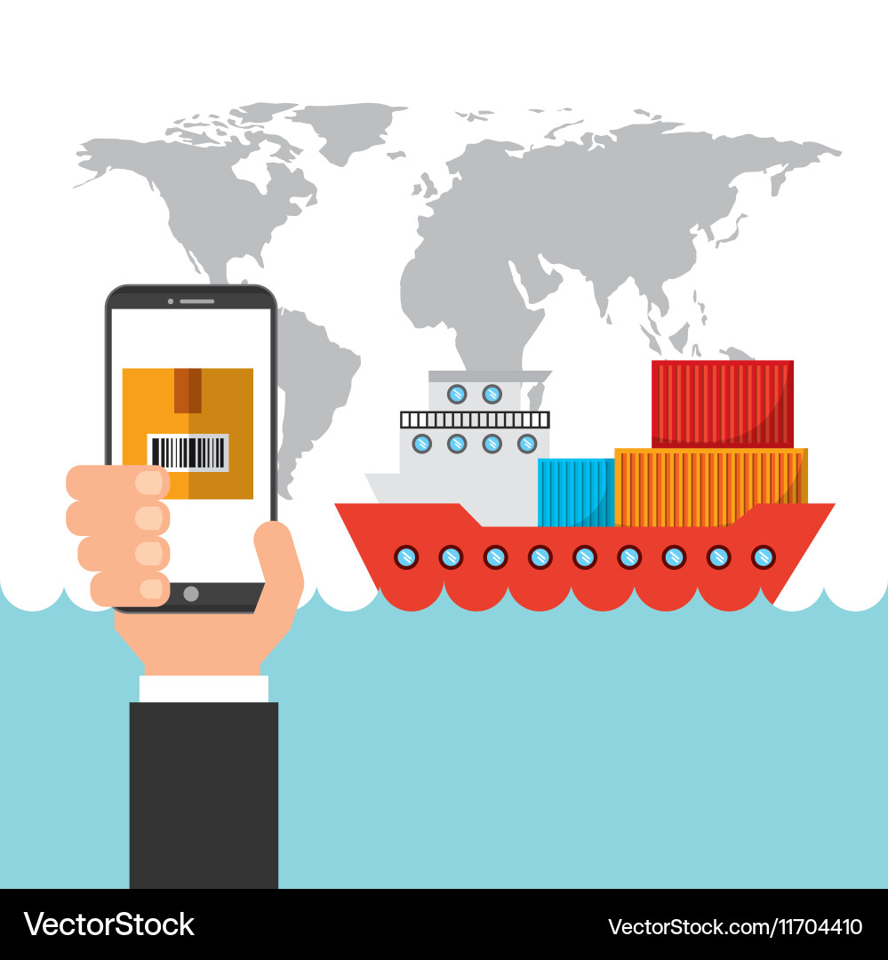 Export and import design Vector Image