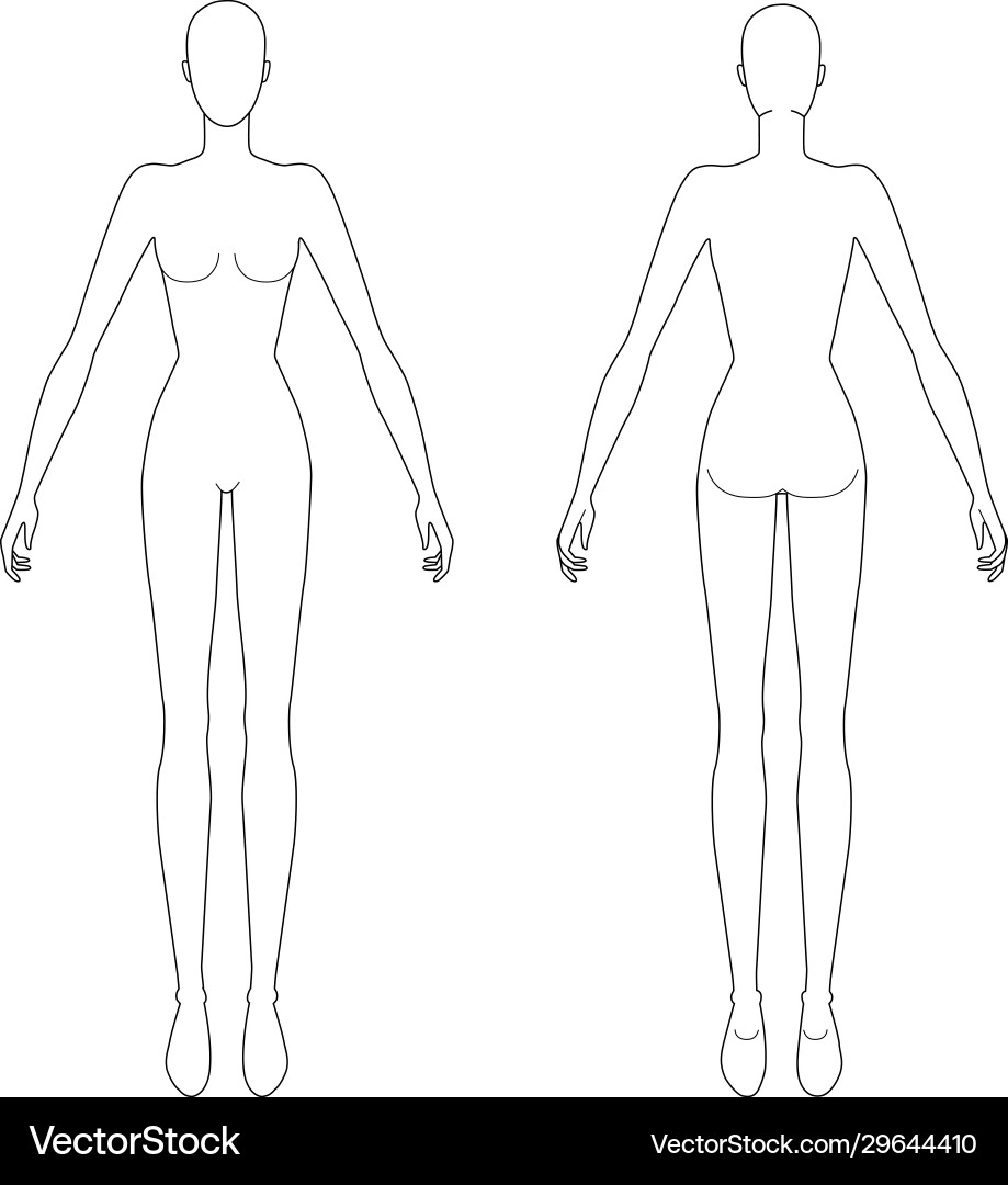 fashion-template-standing-women-royalty-free-vector-image