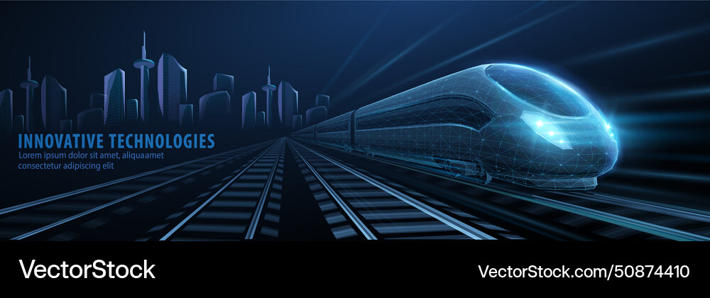 Fast express passenger train on high speed Fast express passenger train on high speed vector image