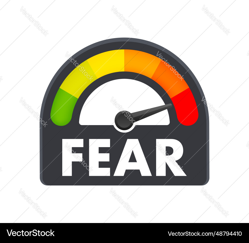 Fear Scale Meter - Anxiety Indicator Vector Image
