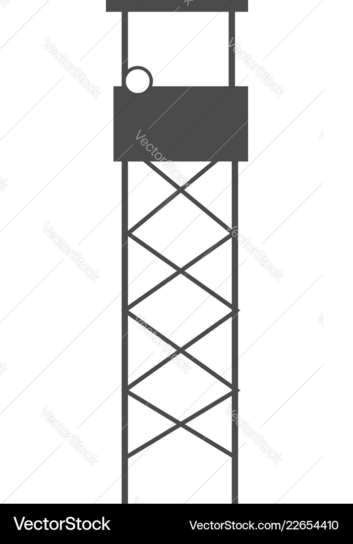 Guard tower icon simple style Vector Image