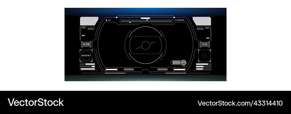 Hud futuristic screen automatic scanning interface Hud futuristic screen automatic scanning interface vector image